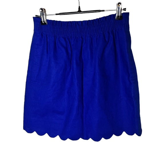 NWT J. Crew Factory linen/cotton blend skirt. Color: Blue Size: 2 - Picture 1 of 6